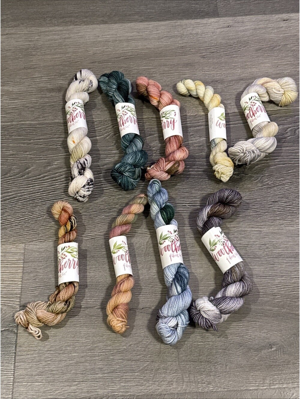 Woolberry Fiber Co. Merino Wool Nylon Yarn Mini - Set of 9 (160 grams)